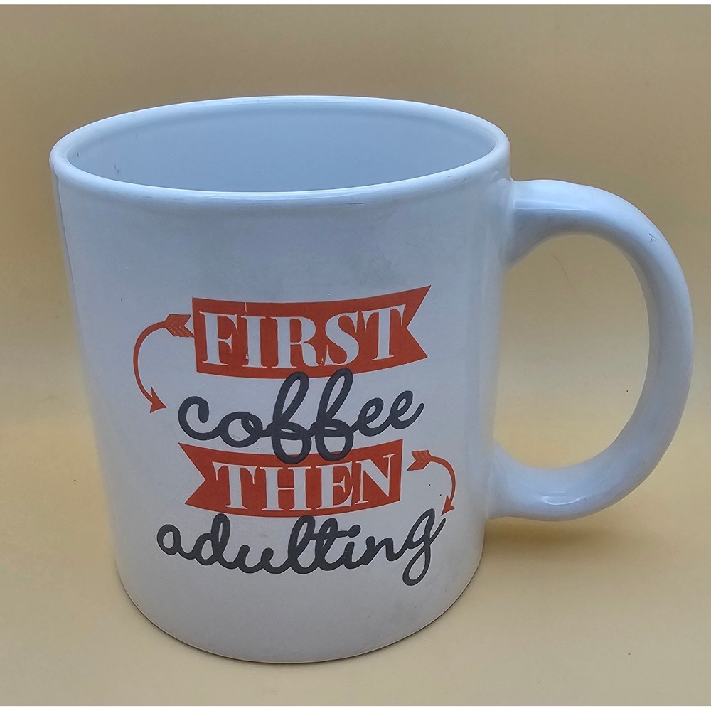 Royal Norfolk orange and white coffee mug